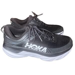 Hoka One One Women’s Size 8.5 Bondi 7 Sneakers Black, Lace Up